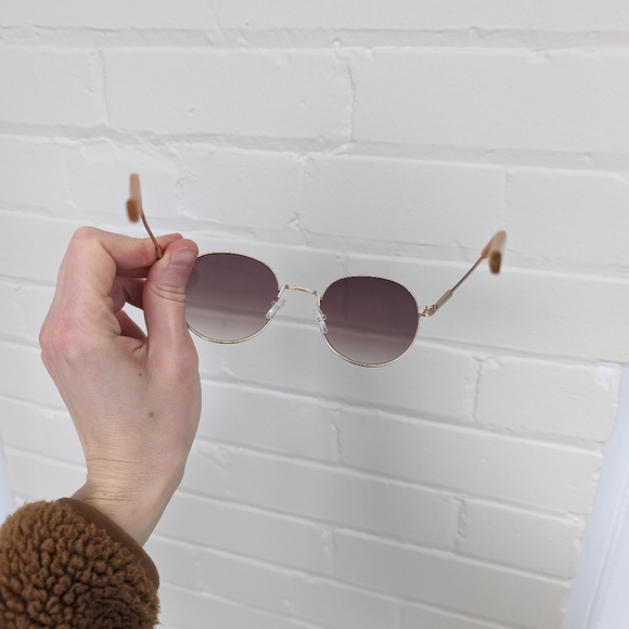 Metallic frame round sunglasses - Picture 5 of 6